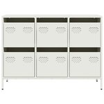 vidaXL Buffet blanc 101 5x39x73 5 cm acier laminé à froid