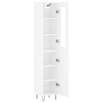 vidaXL Buffet haut Blanc 34 5x34x180 cm Bois d'ingénierie