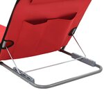vidaXL Tapis de plage pliables 2 Pièces Acier et tissu Rouge
