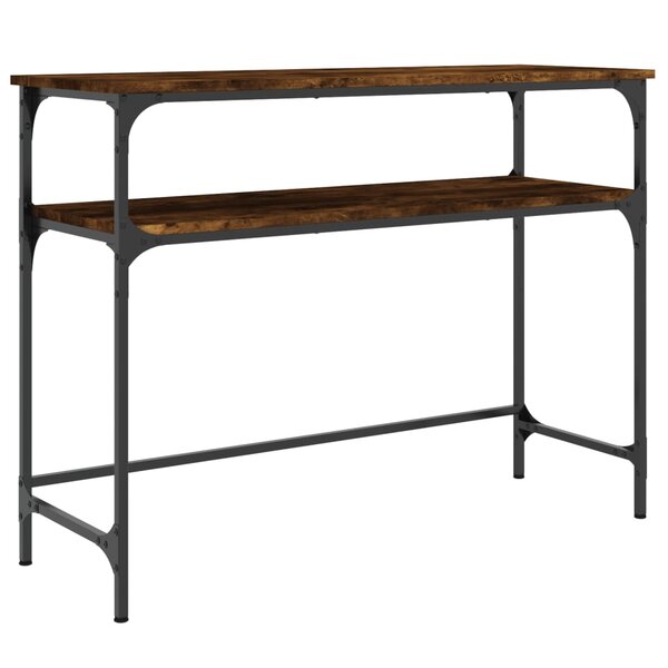 vidaXL Table console chêne fumé 100x35 5x75 cm bois d'ingénierie