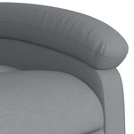vidaXL Fauteuil inclinable de massage gris clair tissu