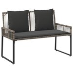 vidaXL Ensemble de meubles d'extérieur 9 Pièces Gris et Gris foncé