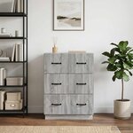 vidaXL Armoire à tiroirs Sonoma gris 66 x 34 5 x 87 cm