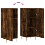 vidaXL Buffet Chêne fumé 34 5x34x90 cm Bois d'ingénierie