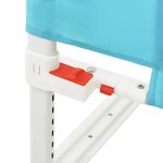 vidaXL Barrière de sécurité de lit d'enfant Bleu 160x25 cm Tissu