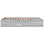 vidaXL Cadre de lit sans matelas sonoma gris 150x200 cm