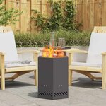 vidaXL Fire Pit Black 38 x 38 x 51 cm Cold-rolled steel