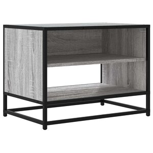 vidaXL Meuble TV sonoma gris 61x40x46 cm bois d'ingénierie et métal