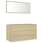 vidaXL Ensemble de meubles de bain 2 Pièces Chêne sonoma Aggloméré