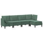 vidaXL Ensemble de meubles pour le salon 5 Pièces Vert Mer Velours