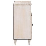 vidaXL Buffet avec porte Blanc 60 x 33 5 x 75 cm Bois de mangue massif