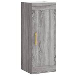 vidaXL Buffet haut Sonoma gris 34 5x34x180 cm Bois d'ingénierie