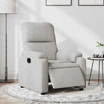 vidaXL Fauteuil inclinable électrique gris clair tissu microfibre