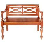 Banc banquette batavia 98 x 50 x 82 cm bois d'acajou massif marron foncé 02_0010924
