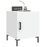 vidaXL Table de chevet blanc 40x40x50 cm bois d’ingénierie