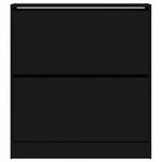 vidaXL Armoire à chaussures noir 80x21x87 5 cm bois d'ingénierie