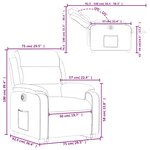 vidaXL Fauteuil inclinable électrique cappuccino similicuir