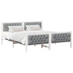 vidaXL Cadre de lit Gris clair 180 x 200 cm Pin massif