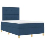 vidaXL Lit à ressort LED avec matelas Bleu 120 x 190 cm tissu