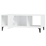 vidaXL Table basse Blanc 102x50x40 cm Bois d'ingénierie