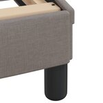 vidaXL Cadre de lit sans matelas taupe 120x200 cm tissu