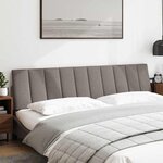 vidaXL Coussin de tête de lit taupe 200 cm tissu