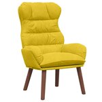 vidaXL Fauteuil relaxant Jaune 69 x 74 x 93 cm Velours