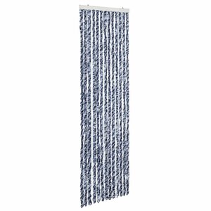 vidaXL Moustiquaire Bleu et blanc 56x200 cm Chenille