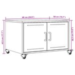 vidaXL Table basse jaune moutarde 68x50x43 5 cm acier
