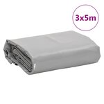vidaXL Bâche gris 3x5 m 650 g/m²
