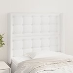 vidaXL Tête de lit avec oreilles Blanc 83x16x118/128 cm Similicuir