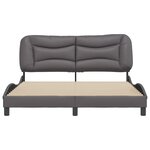 vidaXL Cadre de lit sans matelas Hvar gris 160x200 cm similicuir