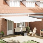 vidaXL Tissu de remplacement de store pour cadre de 4.5x3.5 m Blanc