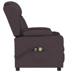 vidaXL Fauteuil électrique de massage Marron foncé Tissu