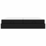 vidaXL Cadre de lit avec matelas Noir 200 x 200 cm Faux cuir