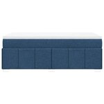 vidaXL Sommier à lattes de lit avec matelas Bleu 80x200 cm Tissu