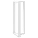 vidaXL Pieds de table de bar en T  2 pièces  blanc  50 x 35 x (110-111) cm  acier