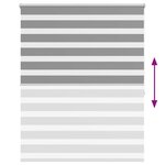 vidaXL Store vénitien Zebra 140 9 x 175 cm  largeur du tissu 136 7 cm  gris