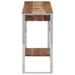 vidaXL Table console argenté acier inoxydable et bois massif d'acacia