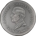 Pièce de monnaie en Argent 5 Dollars g 31.1 (1 oz) Millésime 2025 Numismatic Icons LEON (PRÉCOMMANDE)