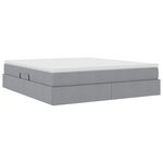 vidaXL Lit avec rangement et matelas Gris clair 160 x 200 cm Polyester