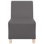 vidaXL Unité de Sofa Modulaire Sans Accoudoirs 3 Pièces Gris