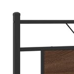 vidaXL Cadre de lit en métal sans matelas chêne marron 160x200 cm