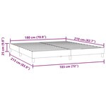 vidaXL Sommier à lattes de lit sans matelas 180x210 cm velours