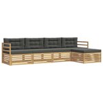vidaXL Ensemble de canapés d'extérieur 5 pc Blanc et anthracite
