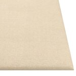 vidaXL Panneaux muraux 12 Pièces Crème 30x30 cm Tissu 1 08 m²