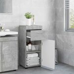 vidaXL Cabinet de salle de bain TULUM Gris béton 37 x 31.5 x 82 cm
