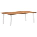 vidaXL Table à manger marron clair bois de chêne massif rectangulaire