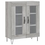 vidaXL Buffet haut Sonoma gris 69 5x34x180 cm Bois d'ingénierie