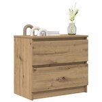 vidaXL Meuble TV chêne artisanal 60x35x54 cm bois d'ingénierie